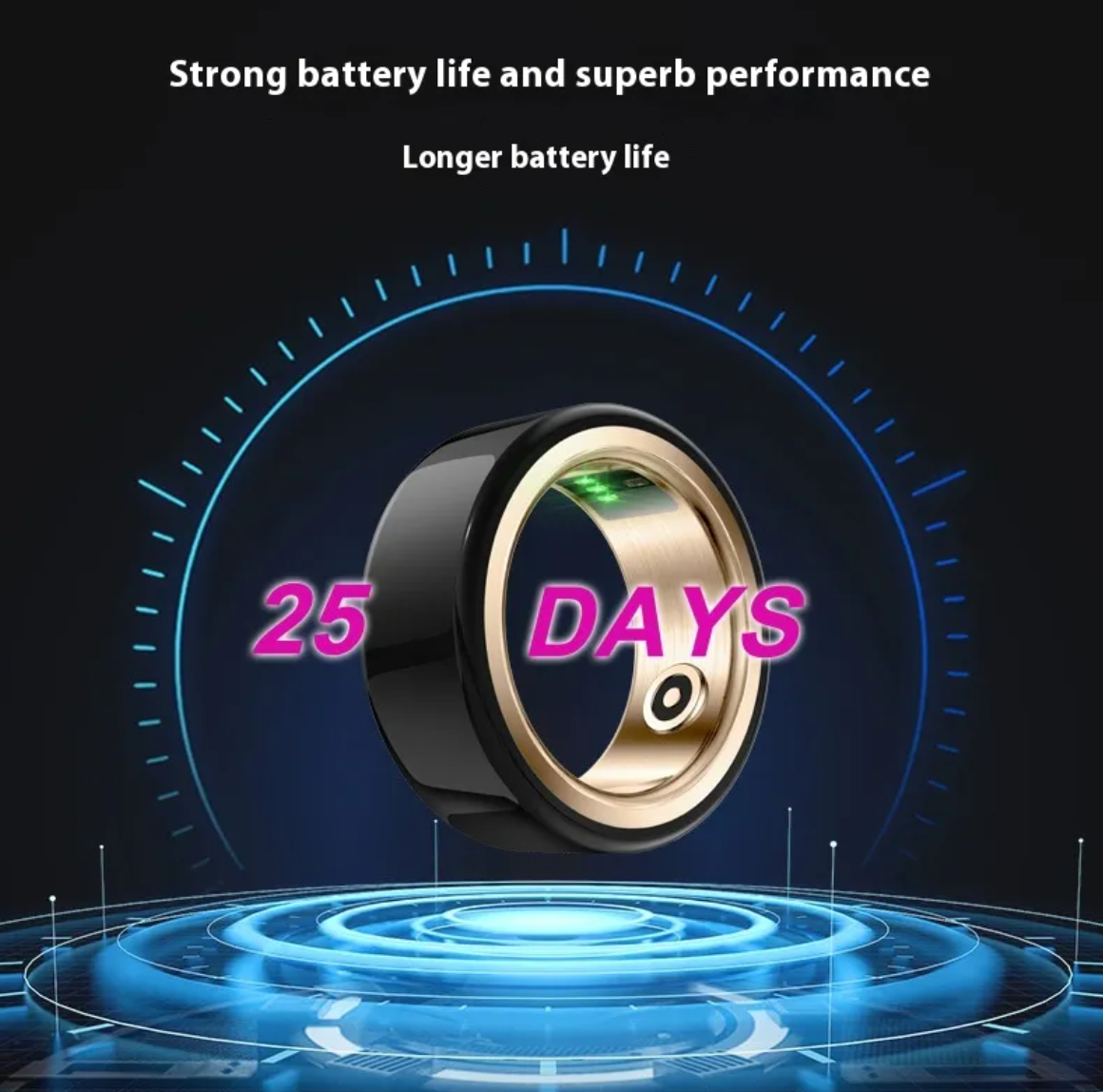 Luxe Ceramic Smart Ring — Health Monitor Pro