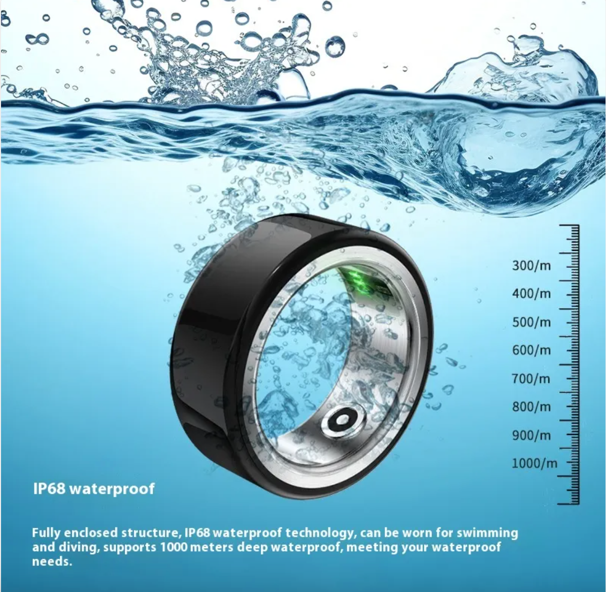 Luxe Ceramic Smart Ring — Health Monitor Pro